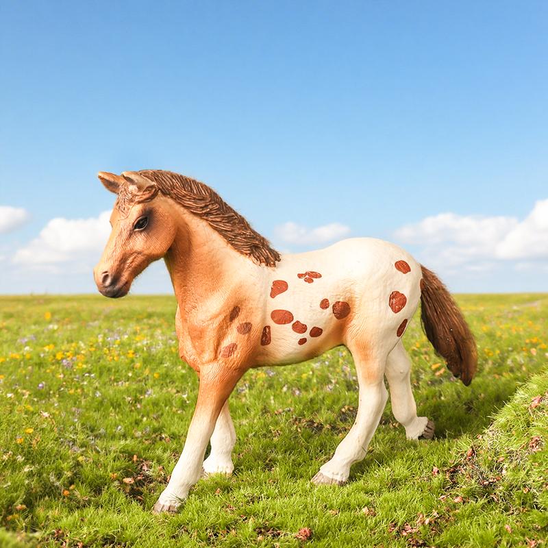 Oenux Forest Wild Steed Farm Animal Horse Realistic Model Action Figures Haflinger Ferghana horse PVC Figurines Toy Kid