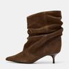 Winter Pointed Toe Ankle Boots Women Pleated Short Boots Elegant Designer Ankle Boots for Women Size 35-42