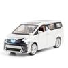 Vellfire MPV-Druckgussauto-Modellspielzeug im Maßstab 1:24, zurückziehbares Spielzeugfahrzeug mit Ton und Licht für Kinder, Kleinkinder, Jungen und Mädchen, Geschenkkollektion