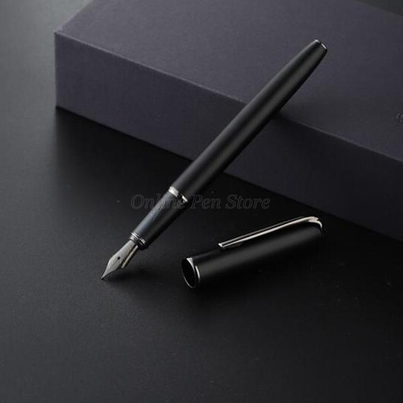 Picasso 916 Matte Black Barrel Metal Fountain Pen EF/M/Bent Nib 0.38/0.6/1.0mm Professional Stationery Writing Pen Gift