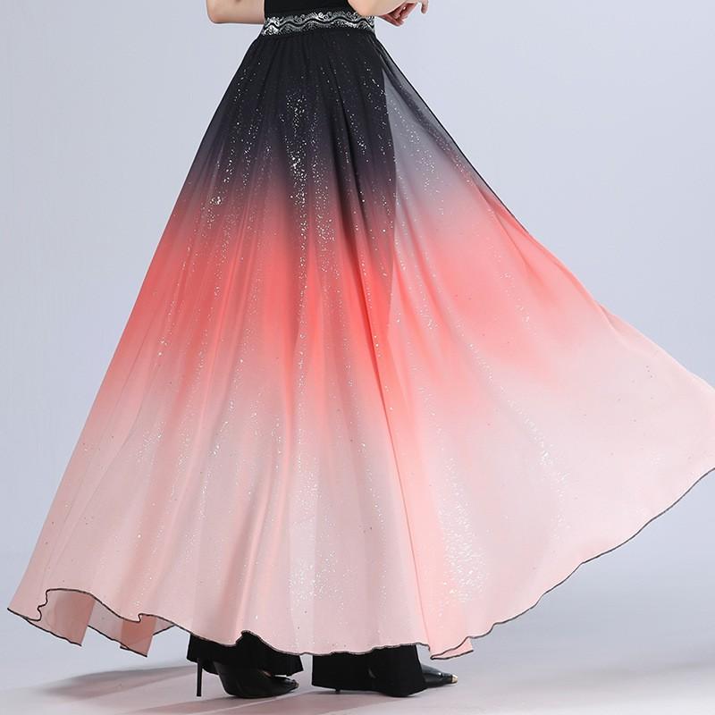 Womens Latin Dance Performance Outfit Set Modals Sequin Top Flared Pants Stage Practice