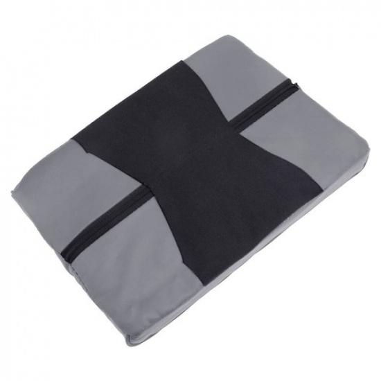 Gray PU Leather Car Center Console Armrest Pad Cushion Cover Protection Mat