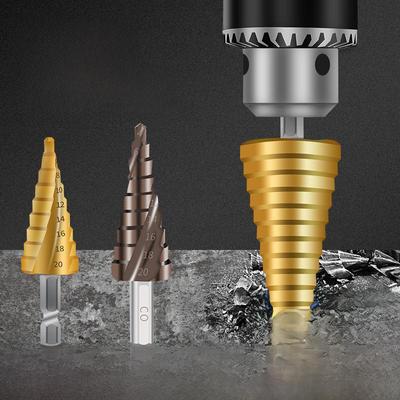 Universal Spiral Tower Reamer Stainless Steel Drill Bit - Ideal for Iron, Aluminum, & Metal Hole Opening.