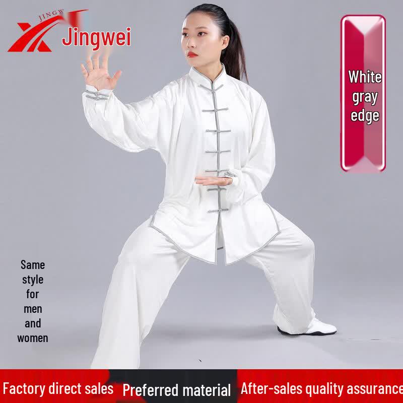 Traje Deportivo de Tai Chi de Seda de Leche de Verano Jingwei