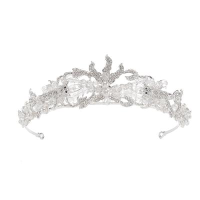 New Korean Style Handmade Beaded Rhinestone Crown, Popular Bridal Crown, Wedding Accessories