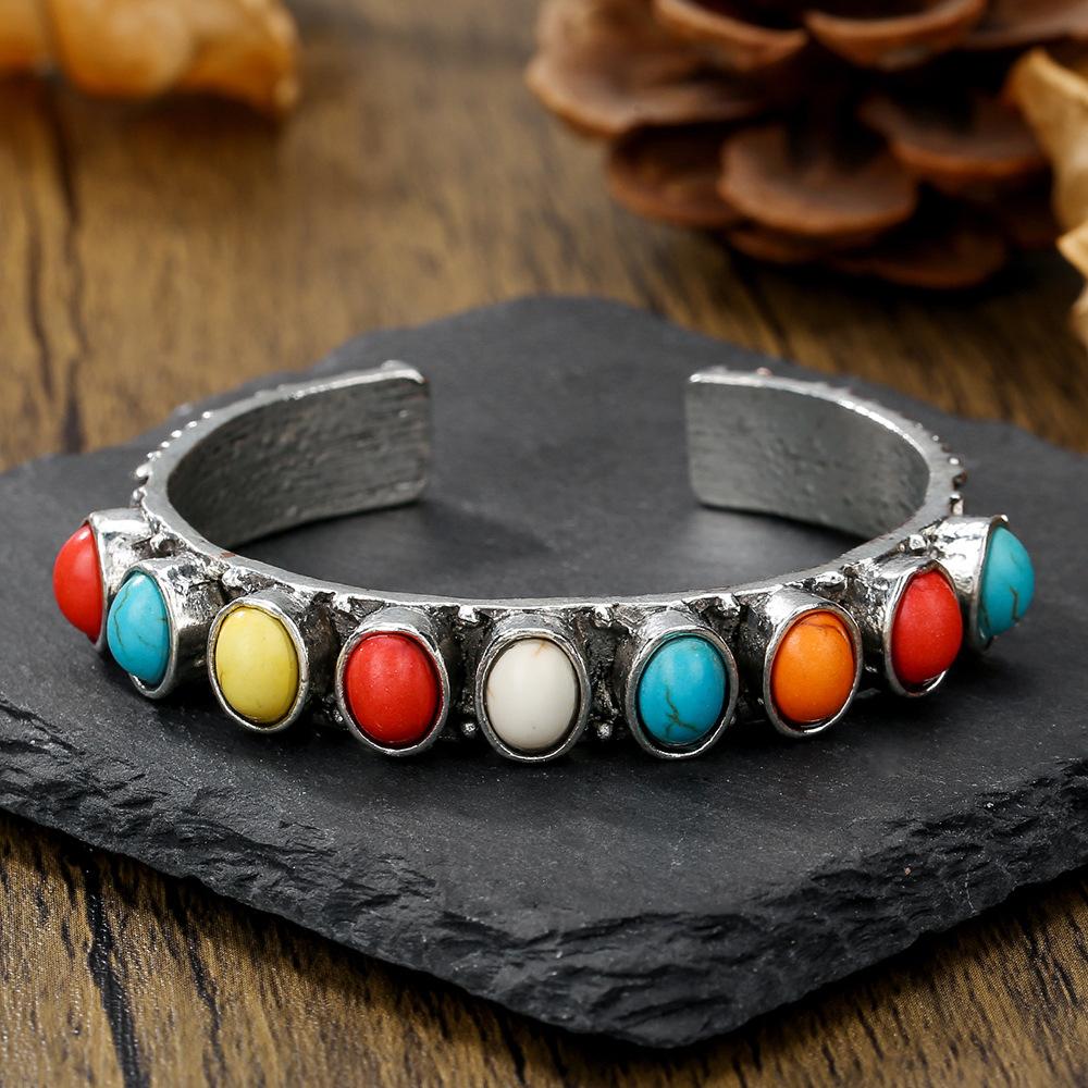 Браслет JYL TS Мужской Черный с Бусинами Заземление ZJ13021 серо голубой