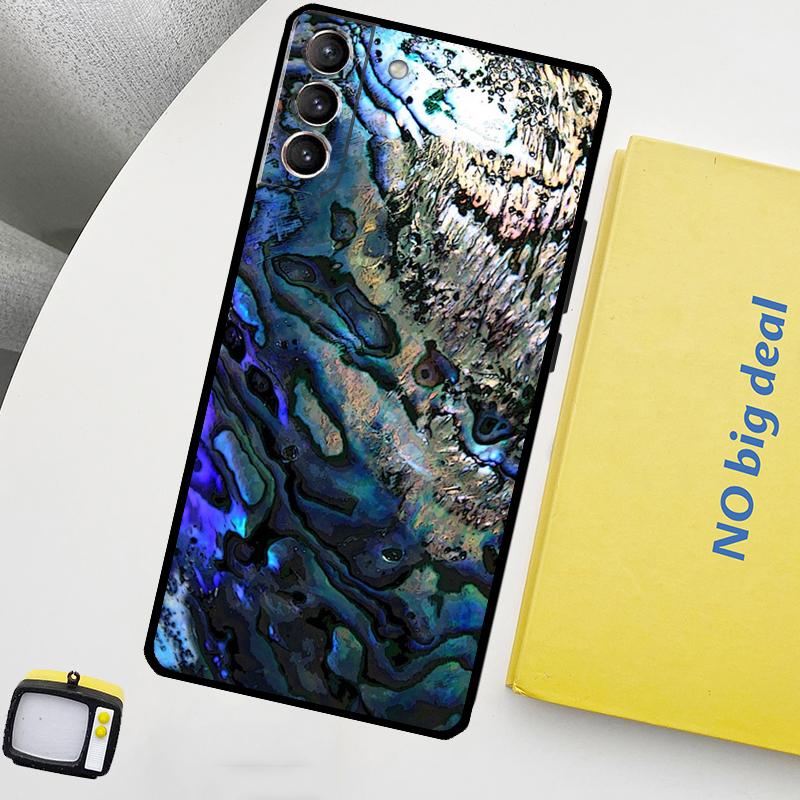 Abalone Shell Phone Case For Samsung Galaxy S25 Ultra S21 S22 S23 S24 Ultra S9 S10 S20 Plus S25 FE Cover