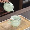 Travel ceramic Kung Fu tea set, tea tray, a full set of portable storage bags, practical business gifts for customers