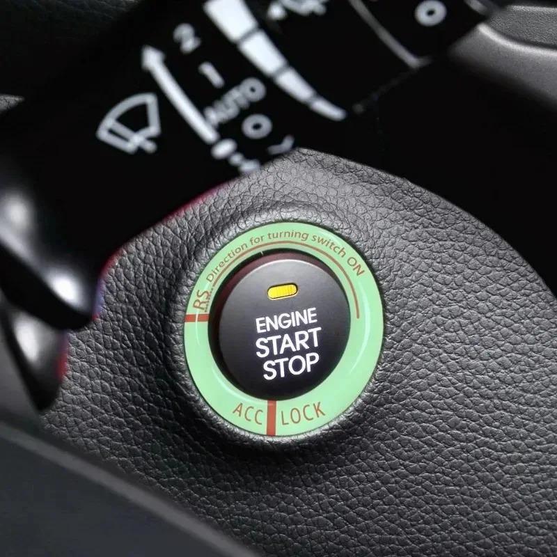 Auto-Zündschlüsselanhänger Aufkleber Leuchtender Zündschalter Abdeckung Aufkleber Auto Schlüssel Schalter Leuchtende Schutz Dekoration Fluoreszierend