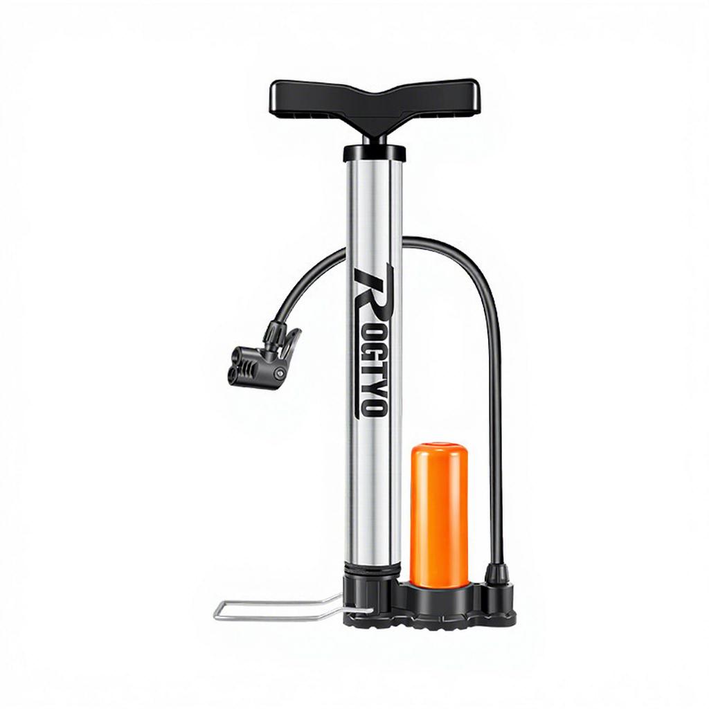 Bicycle Air Pump Universal Pressure Gauge for Electric Vehicles Cars Stainless Steel High-Pressure Pump 160PSL Manual Operation Sanwu air pump-gold оранжевый