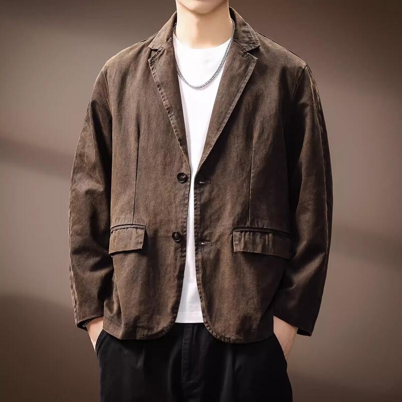 Herren Blazer im amerikanischen Retro-Stil mit Kerb-Revers