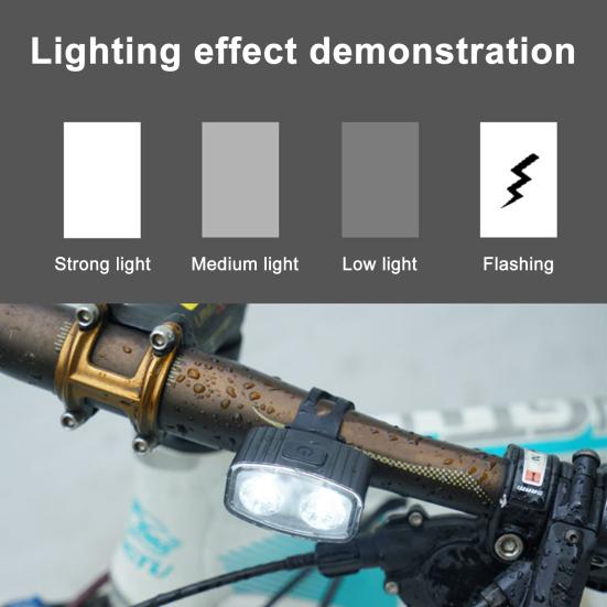 1/2Pcs Bicycle Headlight Tail Light Waterproof USB Rechargeable Universal MTB Road Mountain Bike Cycling Front Light Night Riding Warning Rear Lamp