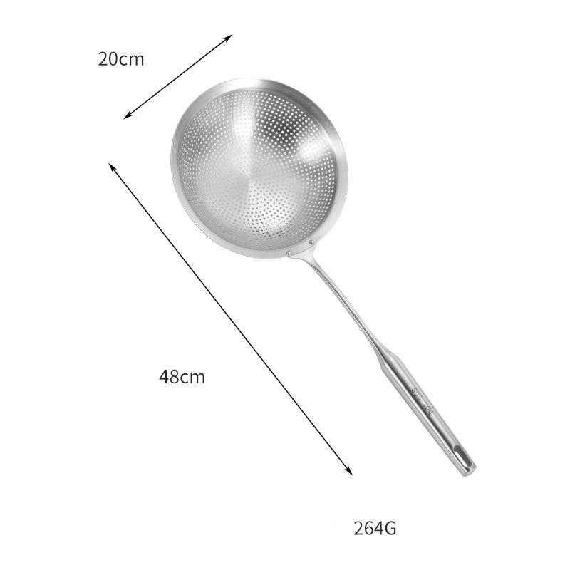 Thick Mesh Grid 304 Stainless Steel Oil Skimmer Vegetables Colander Soy Milk Strainer Pot Food Filter Spoon Kitchen Gadgets