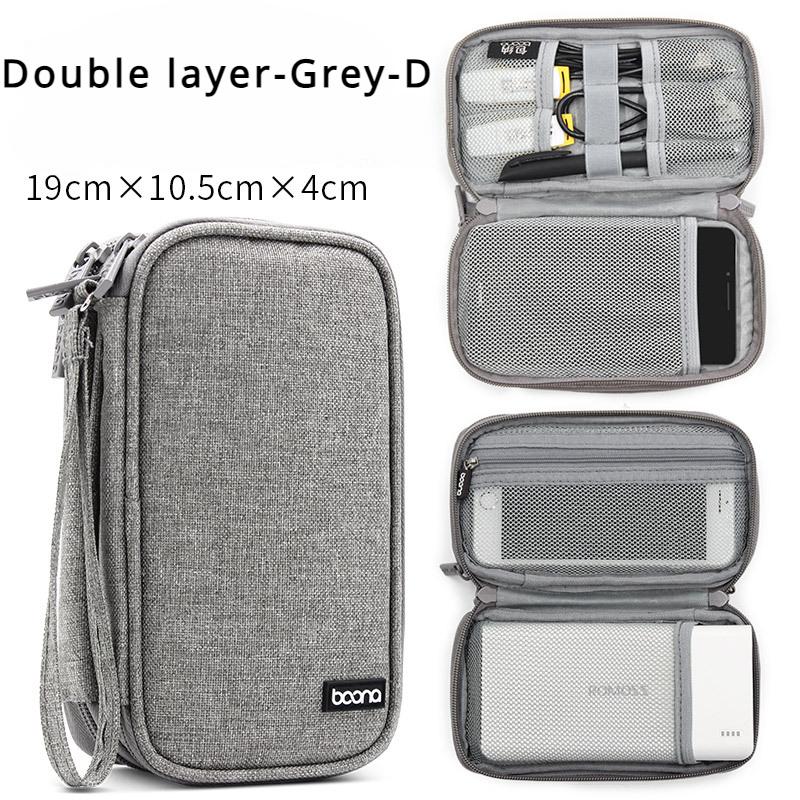 Fashion Portable Data Cable Storage Bag Outdoor Earphone Bag Organizer Digital Gadget Storage Box Charger U Disk Protection Case