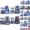 Cr7 Elementary School Breathable Waterproof Backpack Set With Stress Relief Straps
