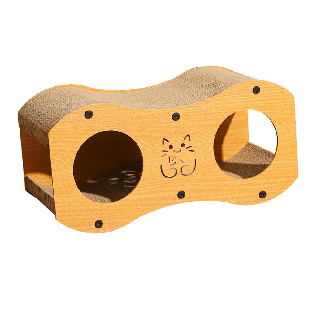 Scratching Pad Cat Scratcher Lounge Claw Toy Corrugated Cardboard Tunnel for