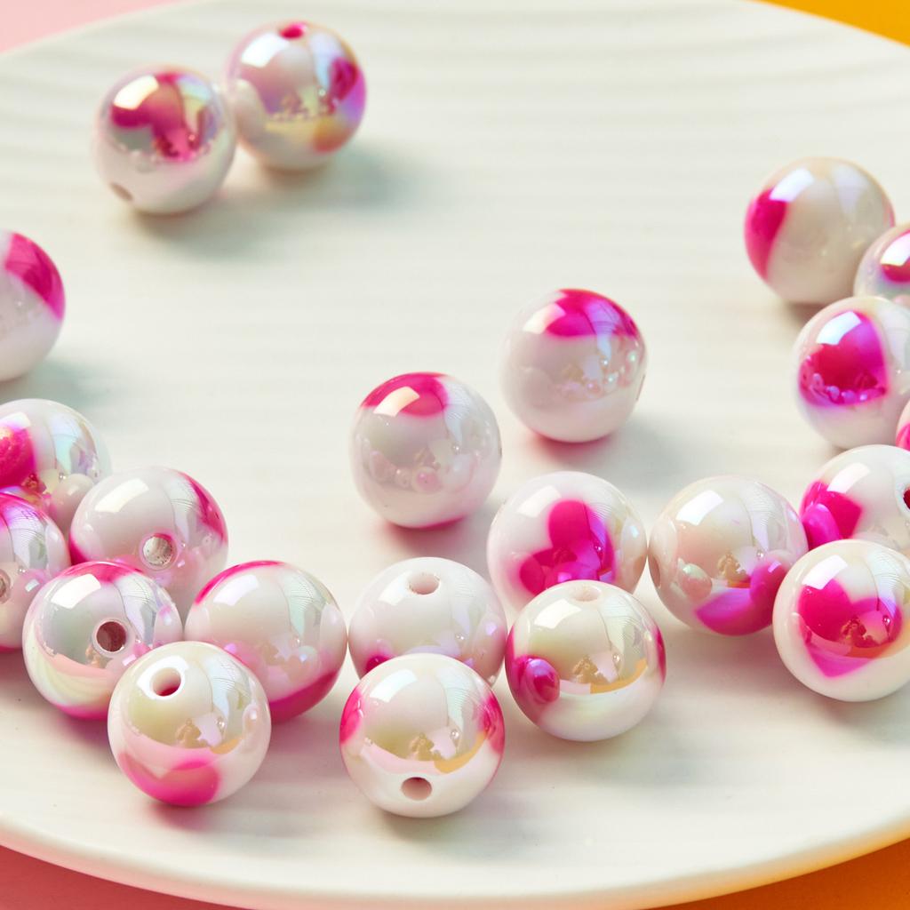 16mm retiazka na mobilný telefón Materiál šperkov Urob si sám náramok Love Ball Loose Beads Keychained Beaded Accessories 5pcs akrylový náhrdelník