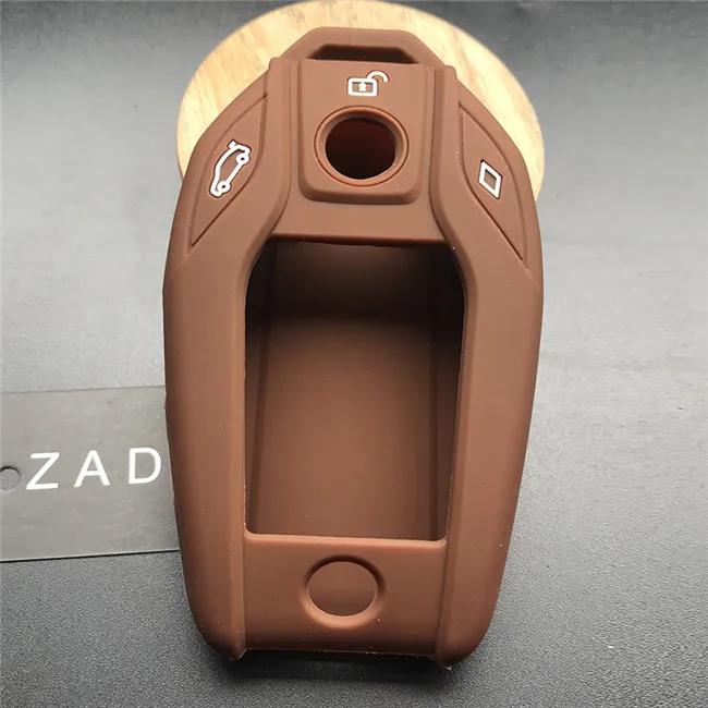 ZAD Silicone Car Key Cover Case for BMW 2017 2018 7 Series I12 730 740 750 760  G11 G12 G20 G30 Led Display Touch Screen Protect