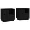 Maison Exclusive - Tables de chevet 2 pcs Noir 50x34x50 cm Bois de pin massif