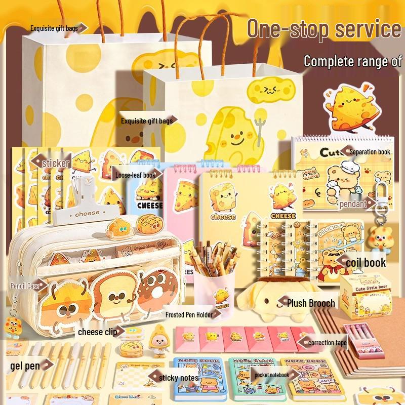 2025 Trendy Cheese Pencil Case: Large Capacity, Stylish Design for Girls, Perfect for Elementary School Students