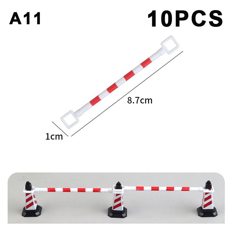 10Pcs Mini Traffic Cones Abs Plastic Road Cone Model For Scene Layout, Pretend Play And Photography Props