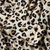Sinofuode Mulberry Silk Retro Leopard Print Dress