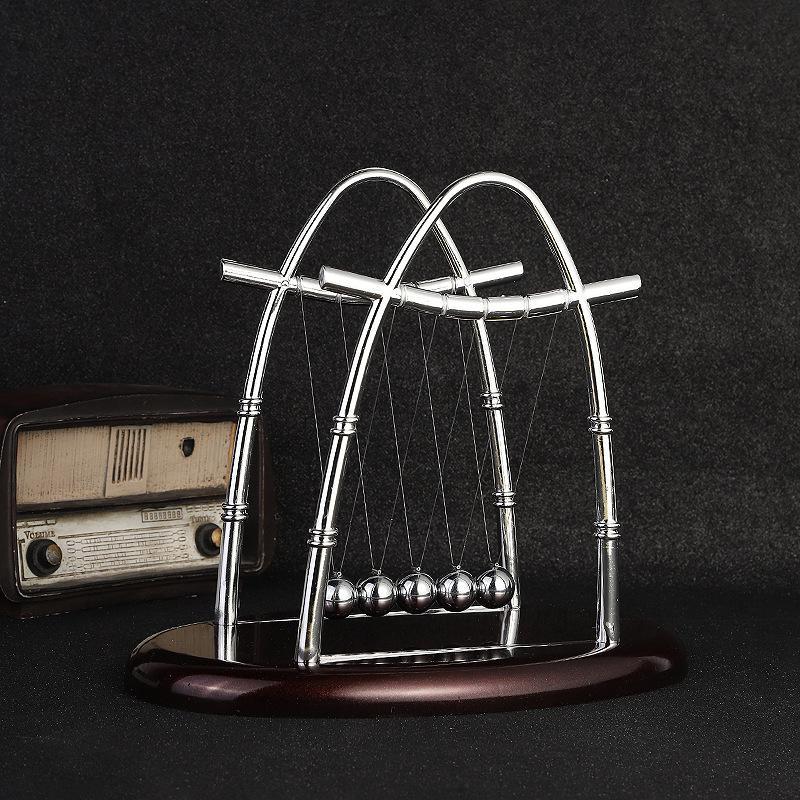 Newton Cradle Balance Steel Balls Perpetual Motion Collision Ball School Teaching Physics Science Pendulum Toy Home Decoration