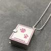 Cute Dog Alloy Pendant Necklace Open Box Design Geometric Decoration Women Men