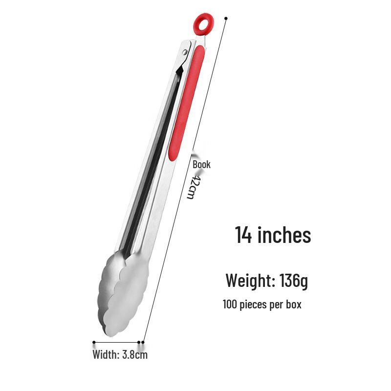 ZISIZ Stainless Steel Kitchen Food Tongs