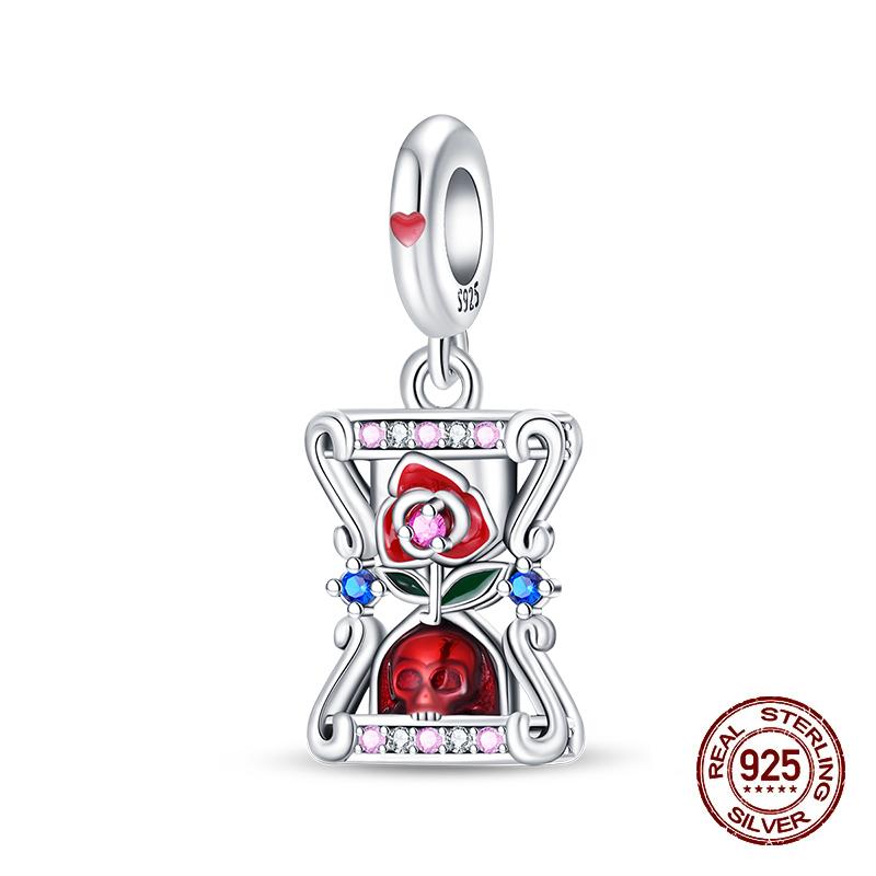 100% 925 Silver Tarot Collection Pendant DIY Hourglass Beads Fit Pandach Original Bracelet Women Jewelry Birthday Gift