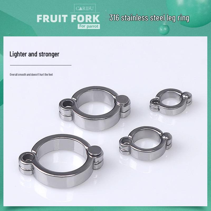 

Кольца для активности из нержавеющей стали и ножные цепочки для попугаев: Большой, Средний, Маленький Ring Size 15