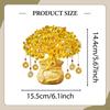 Citrine Money Tree Artificial Decorative Chinese Table Centerpiece Decoration Bonsai for Home