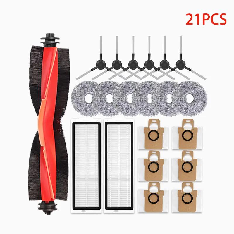 For Xiaomi Robot Vacuum X20 Pro / D102GL Vacuum Parts Accessories Main Roller Side Brush Hepa Filter Mop Cloth Dust Bag