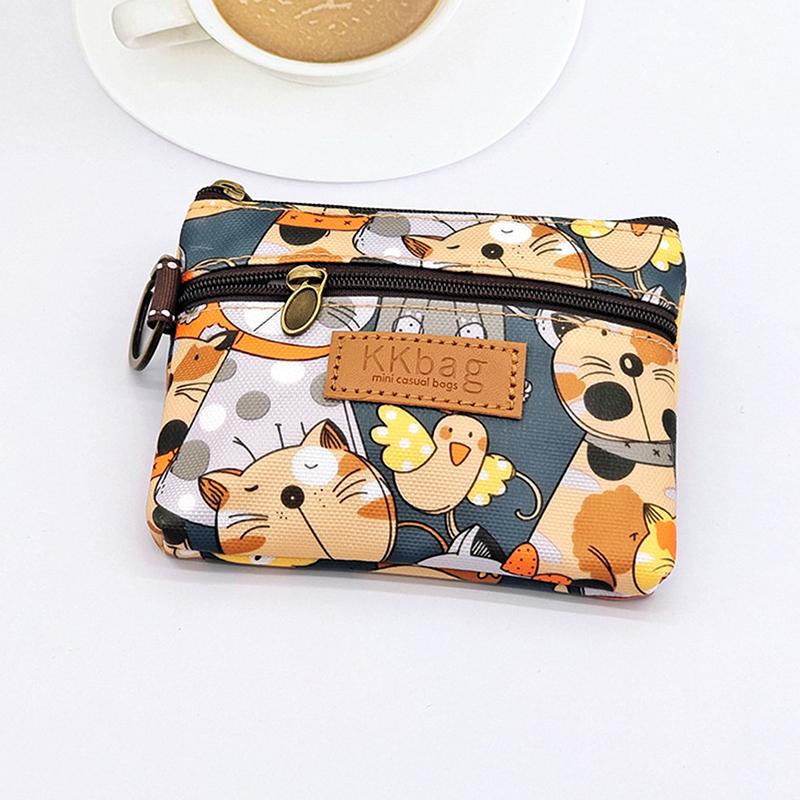 Cute Cartoon Animals Wallet Zipper Purse Small Coin Purse Lightweight Storage Bag Money Bag Key Card Holder