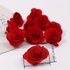 10PCS/Set Romantic Red Fabric Rose Flower Hair Clips - Soft, Elegant, Perfect for Valentine's Day, Party, Wedding