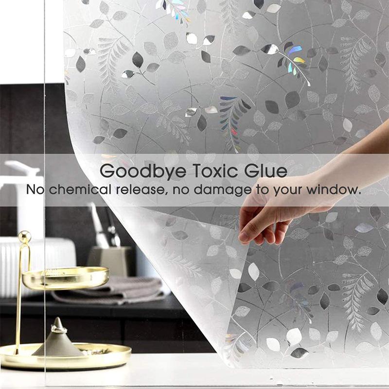 Frosted Window Film Privacy Static Cling Glass Sticker Anti-UV Anti-Glare Decorative Film for Home Office Bathroom