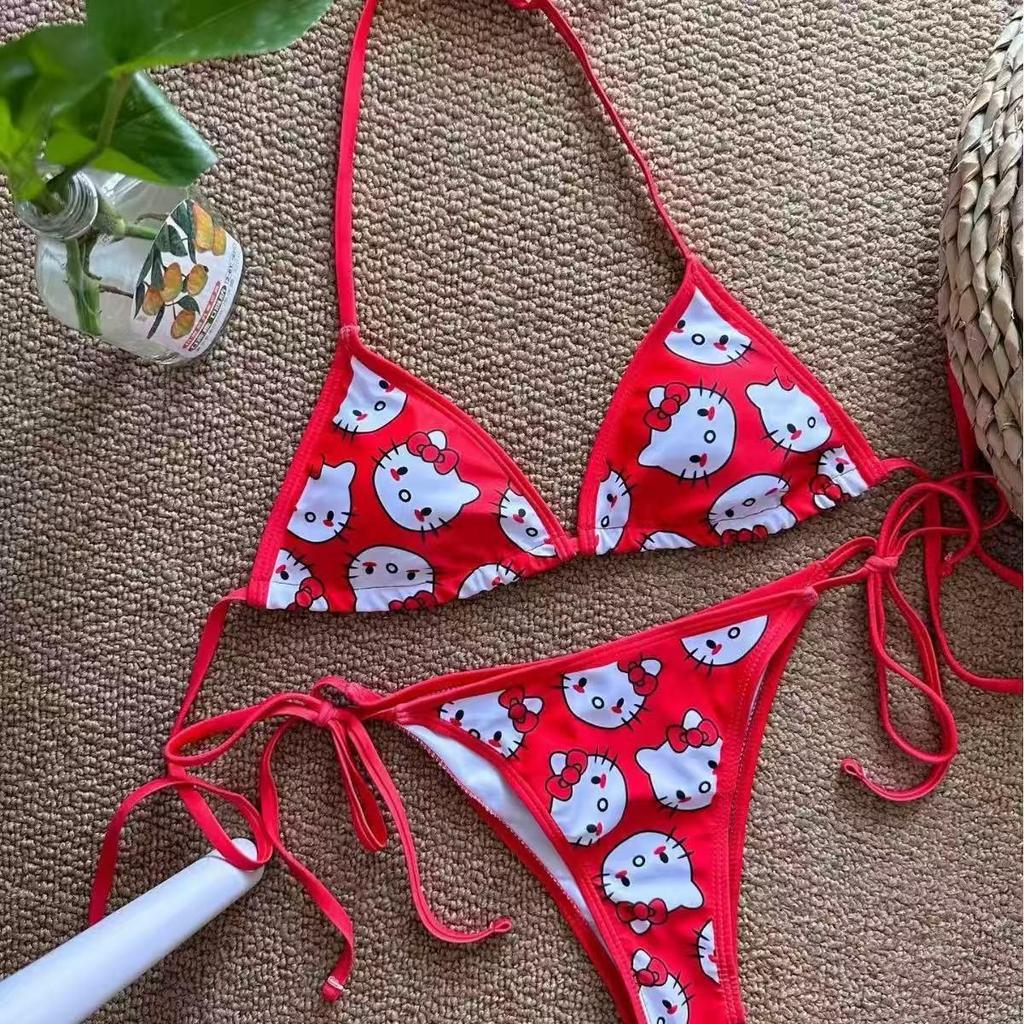 Dvoudílné bikiny TT2025 - Roztomilé, Nový styl Sanrio Prázdninové oblečení
