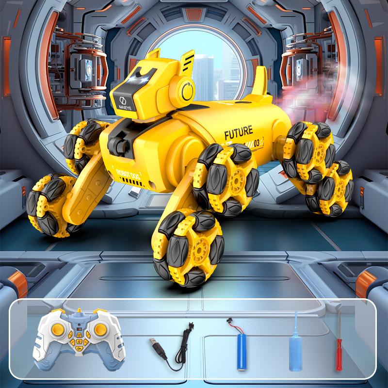 Remote Control Robot Dog Toy for Kids 2.4Ghz 8WD Gesture Sensing Stunt Rc Cars with Music & Light,Children Birthday and Xmas Gift for Kids