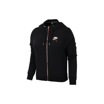 Solid Color Logo Letter Print Hooded Long Sleeve Jacket Women Jackets Black CD9025-010