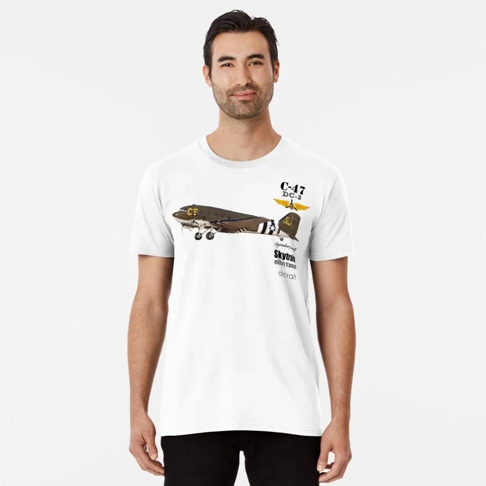 USAAF C47 Skytrain  Military Transport Aircraft T Shirt New 100 Cotton Short Sleeve ONeck Casual Mens Tshirts Size S3XL