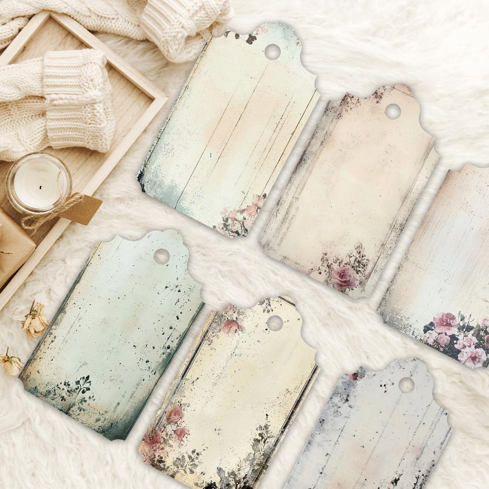 40 Stück leere Blumen-Anhänger für Geschenke, Hochzeiten, Brautpartys, Geburtstage, Nachrichtenkarten, Grußkarten, mit Juteschnur enthalten.