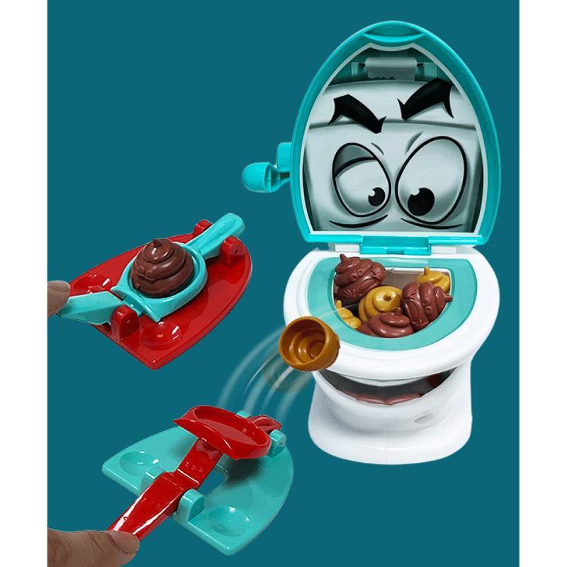 Poop Shoot Toilet Game Toy With Ejecting Feces For Parent Kids Indoor Play Fun
