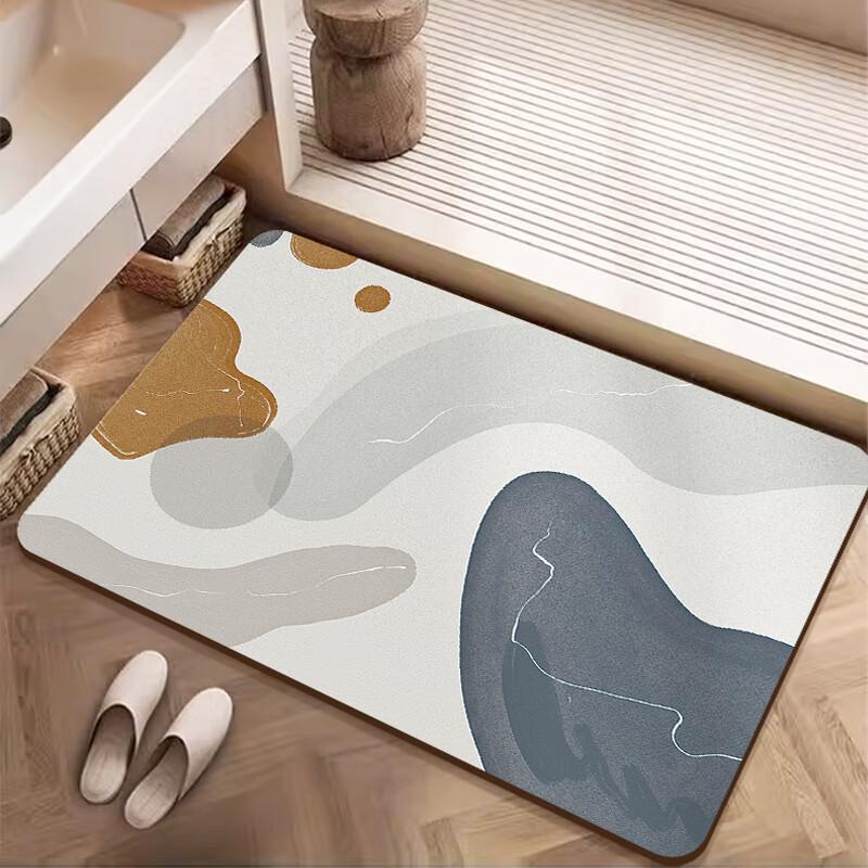 JANMEIJIA Bathroom Mat, Quick-Drying, Non-Slip, Absorbent Foot Mat for Bathroom Entrance, Home Use, Washroom Mat, 50*80cm