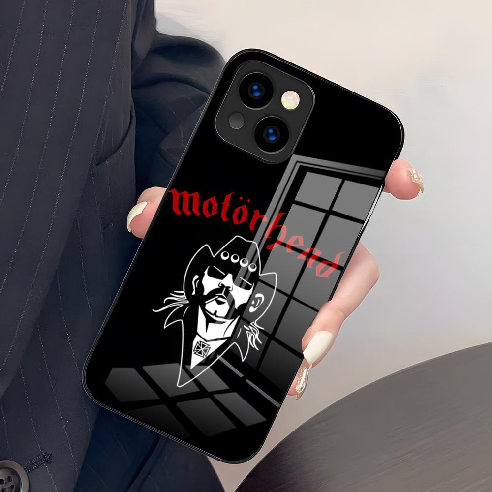 Funda de Teléfono Banda M-Motorhead Para IPhone 17 Pro Max 15 Pro 16 14 Plus 12 13 Mini 11 Pro Cubierta de Cristal a Prueba de Golpes