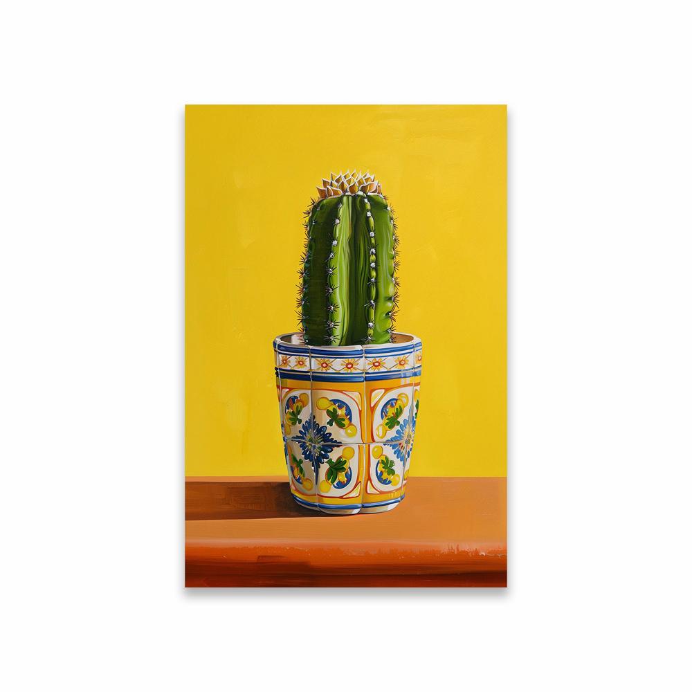 Mexican Cactus Print Colorful Cactus Watercolor Poster Boho Cactus Print Mexico Nature Landscape Botanical Canvas Painting