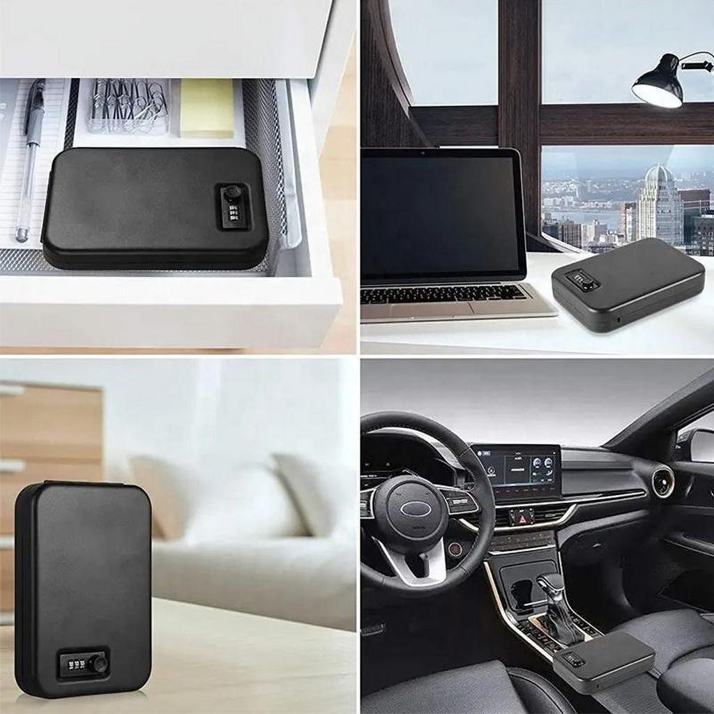 Przenośny sejf na broń z hasłem, stal solidna