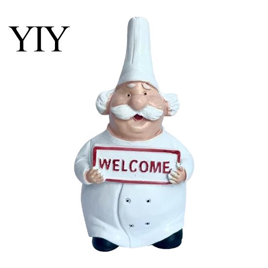 Chef Magnetic Decor Cartoon Fat Fridge Magnet, Hand-painted 3D Refrigerator Decoration Picture Photo Holder for Home Office Kitchen Magnet