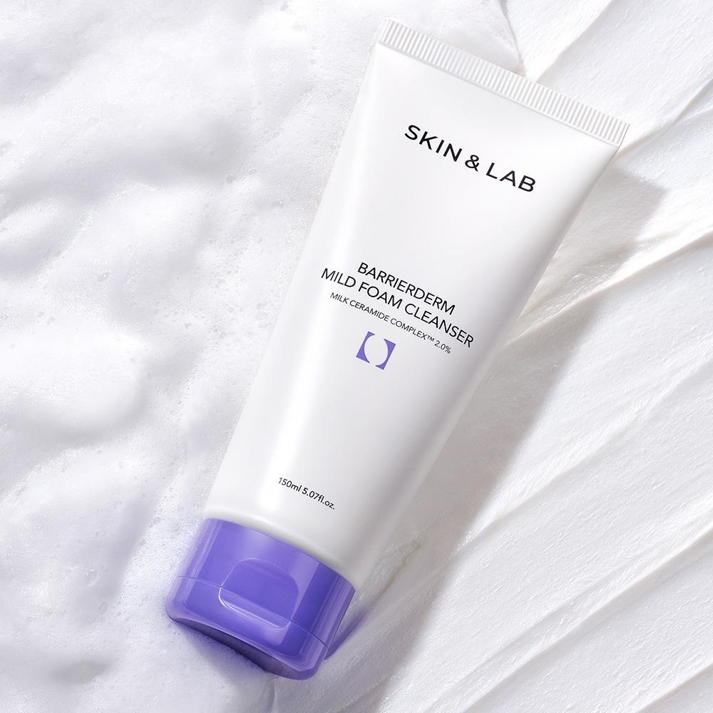 SKIN&LAB Barrierderm Mild Foam Cleanser Hydrating Balancing 150ml Facial Cleanser Daily Skincare