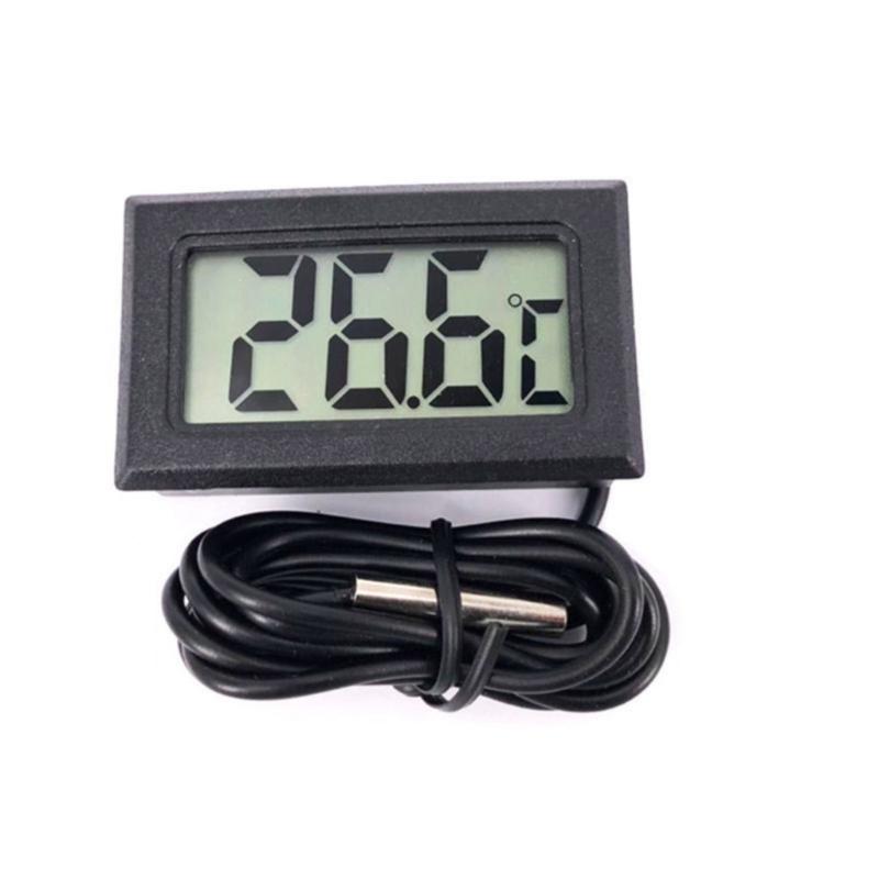 LCD Display Thermometers Digital Temperature Monitors with Probe for Aquarium Freezer Fridge Temperature Measuring Meter