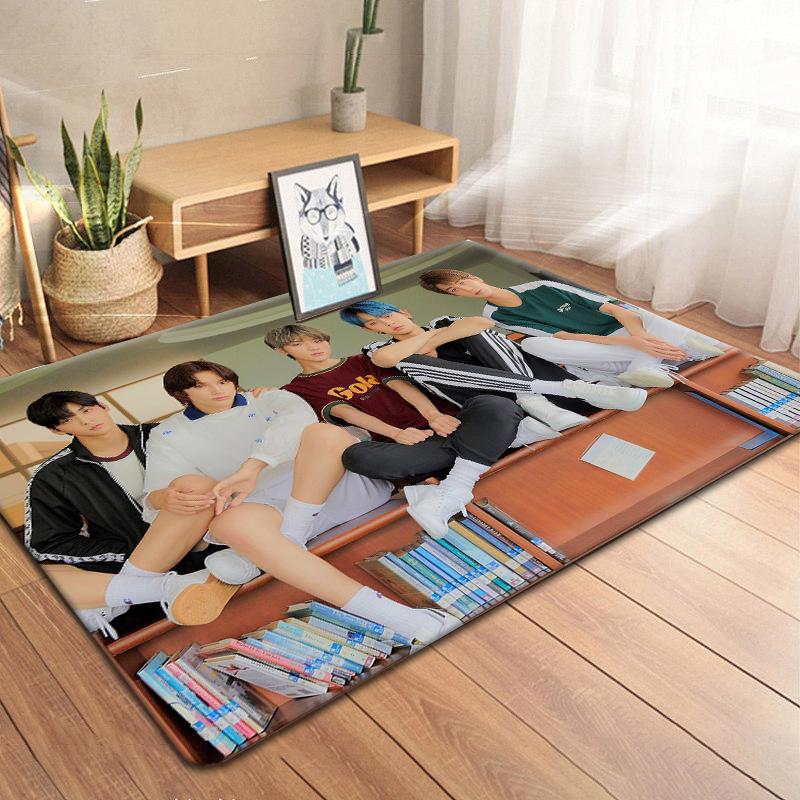 Koreanische Boy Band TXT Teppich Küche MatEingang Fußmatte Schlafzimmer Boden Dekoration Wohnzimmer Teppich Badezimmer Anti-rutsch-teppiche